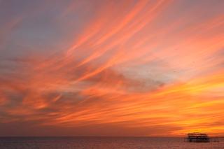 Dramatic sunset over Brighton’s West Pier.